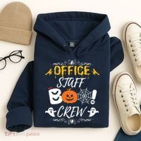Office Staff Boo Crew Funny Halloween Matching Costume Hoodie thumb 4