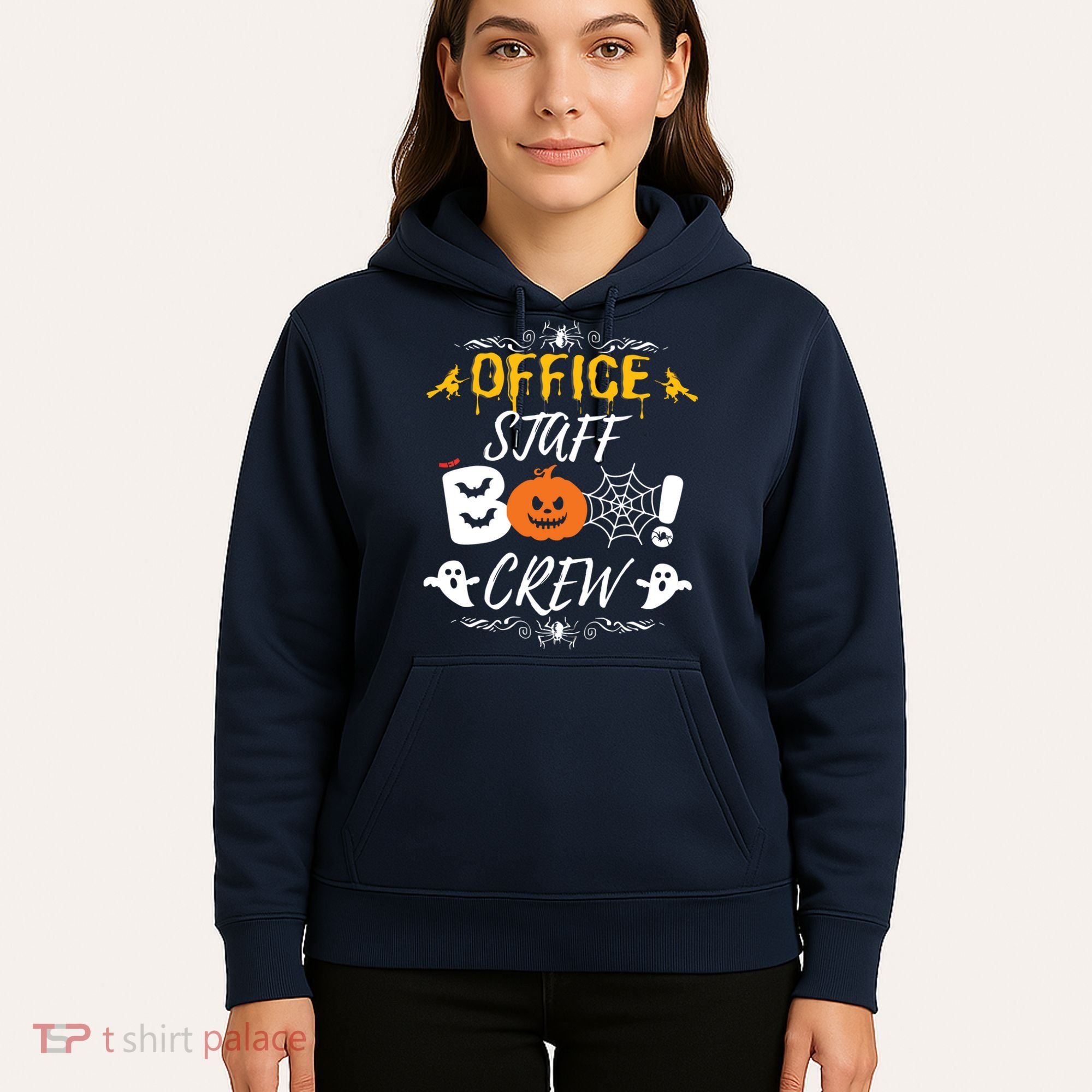 Office Staff Boo Crew Funny Halloween Matching Costume Hoodie