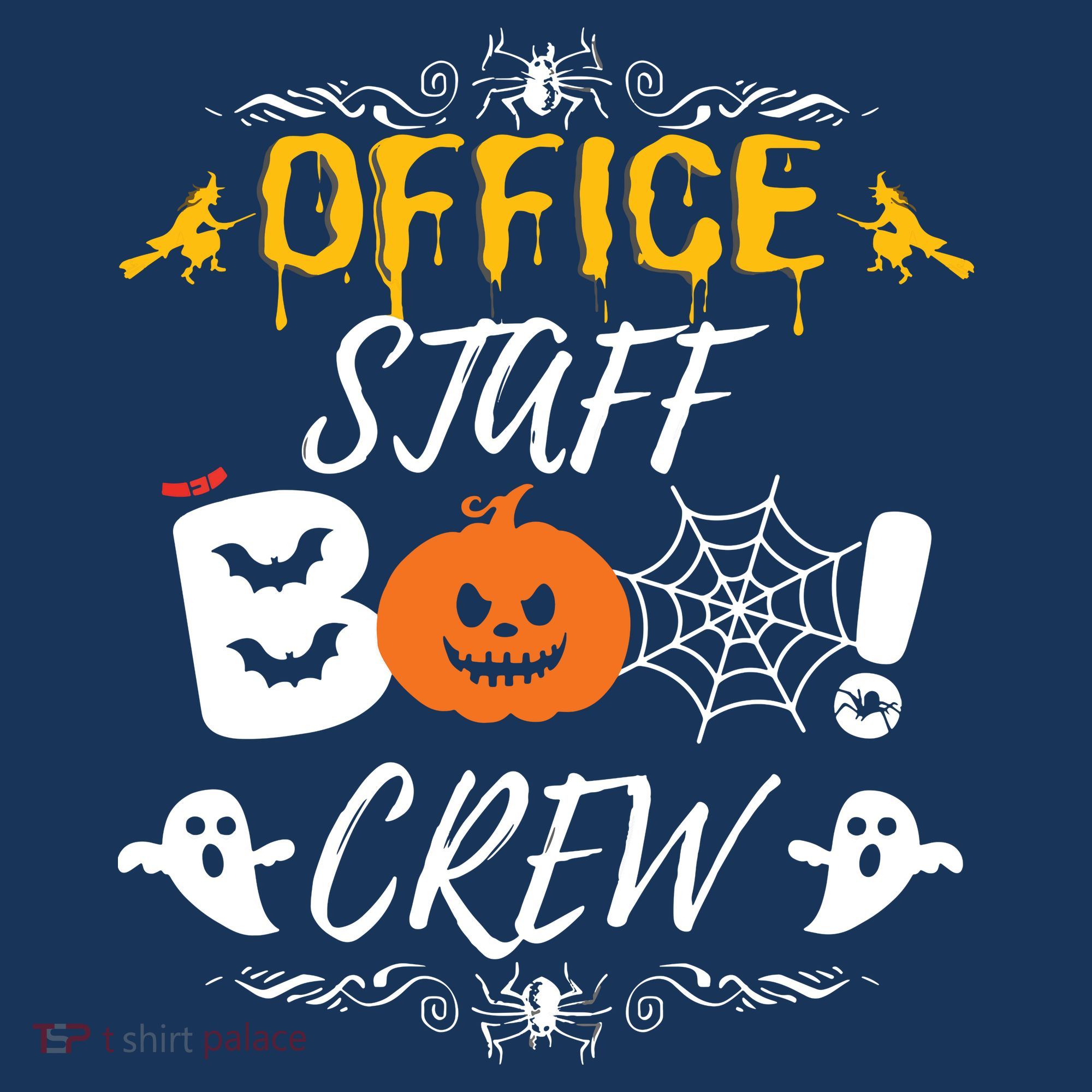 Office Staff Boo Crew Funny Halloween Matching Costume Long Sleeve Shirt