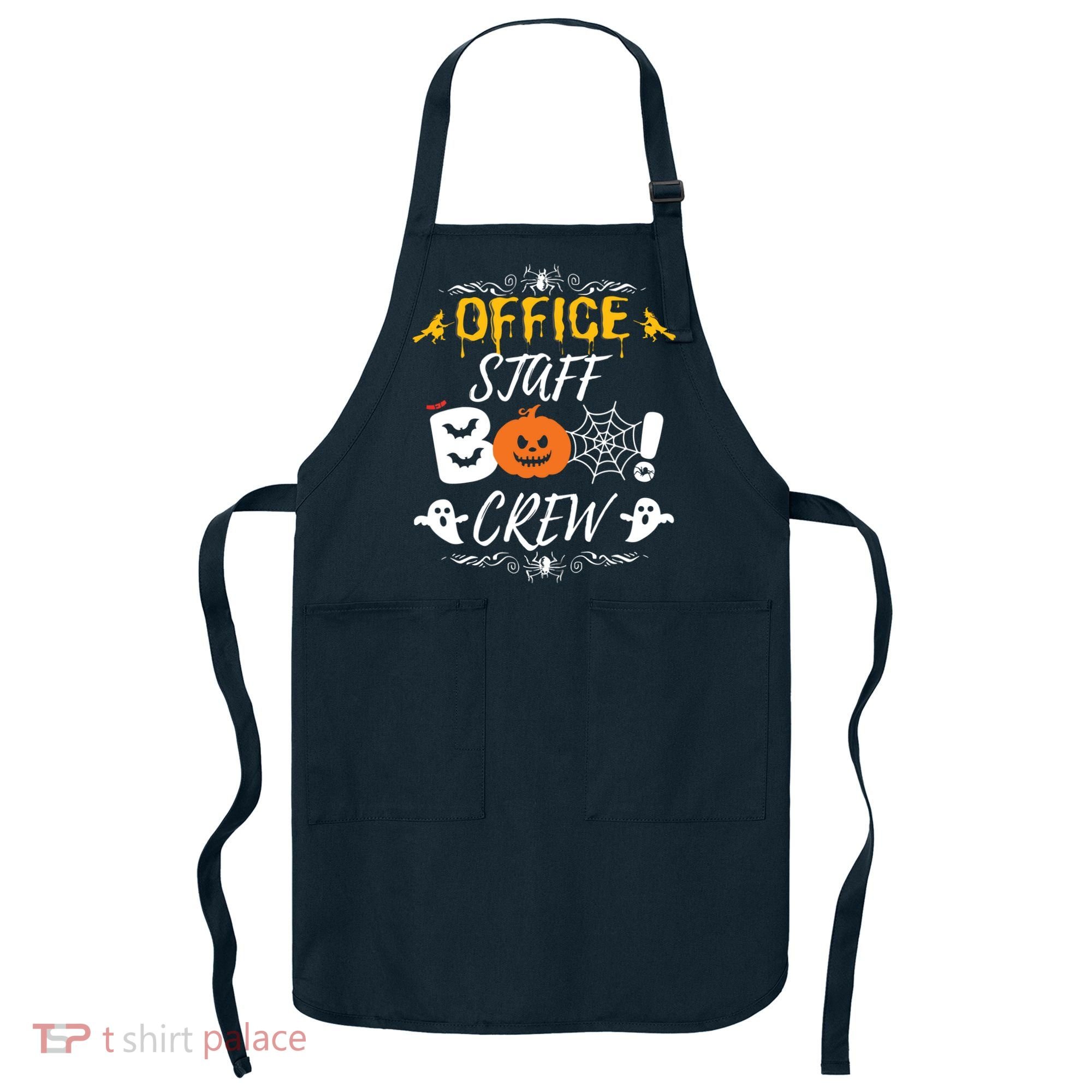 Office Staff Boo Crew Funny Halloween Matching Costume Apron