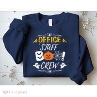 Office Staff Boo Crew Funny Halloween Matching Costume Sweatshirt thumb 2