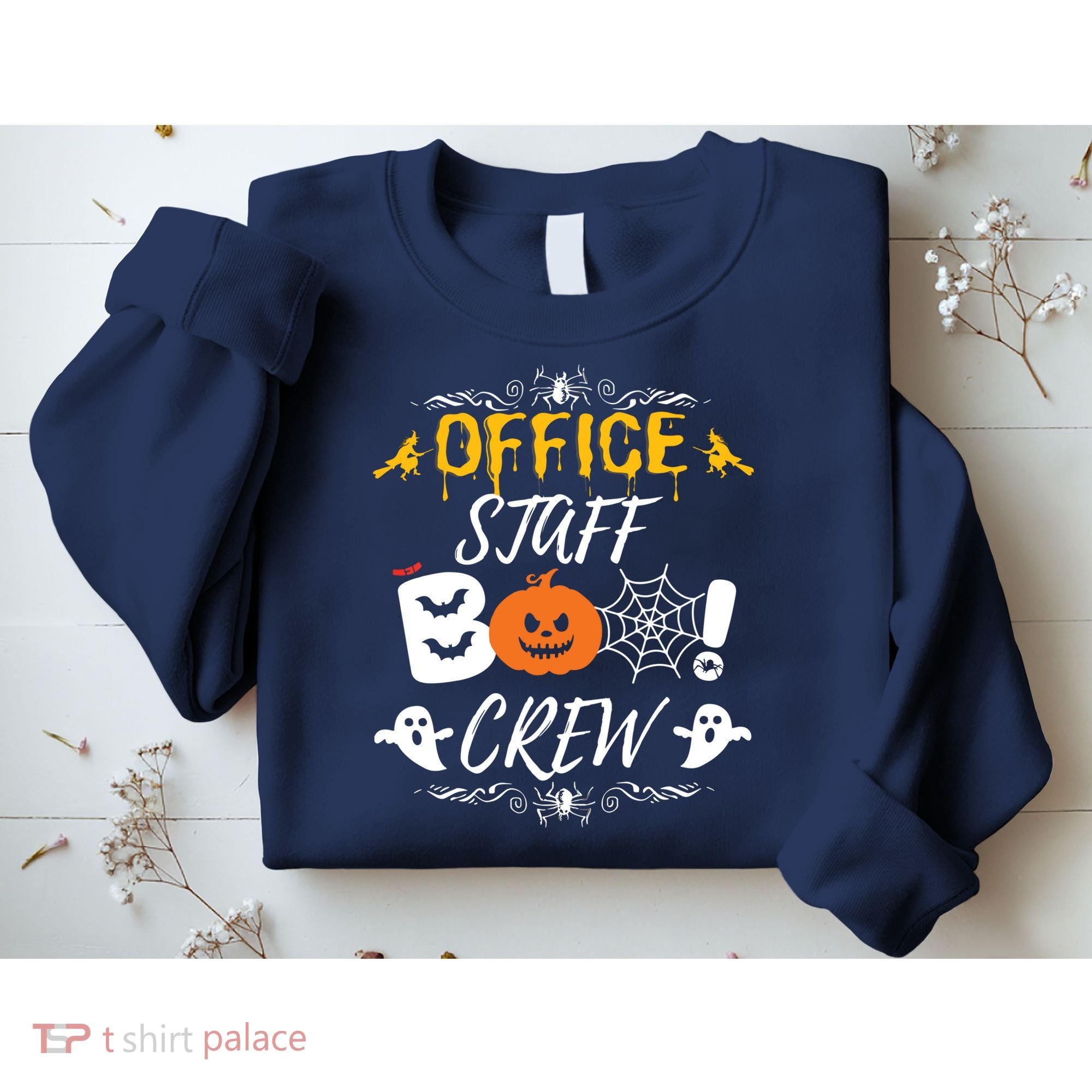 Office Staff Boo Crew Funny Halloween Matching Costume Sweatshirt