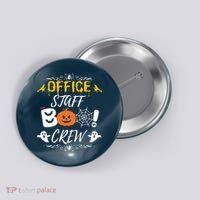Office Staff Boo Crew Funny Halloween Matching Costume Button thumb 0