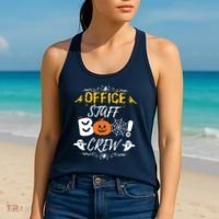 Office Staff Boo Crew Funny Halloween Matching Costume Women's Tank Top thumb 2
