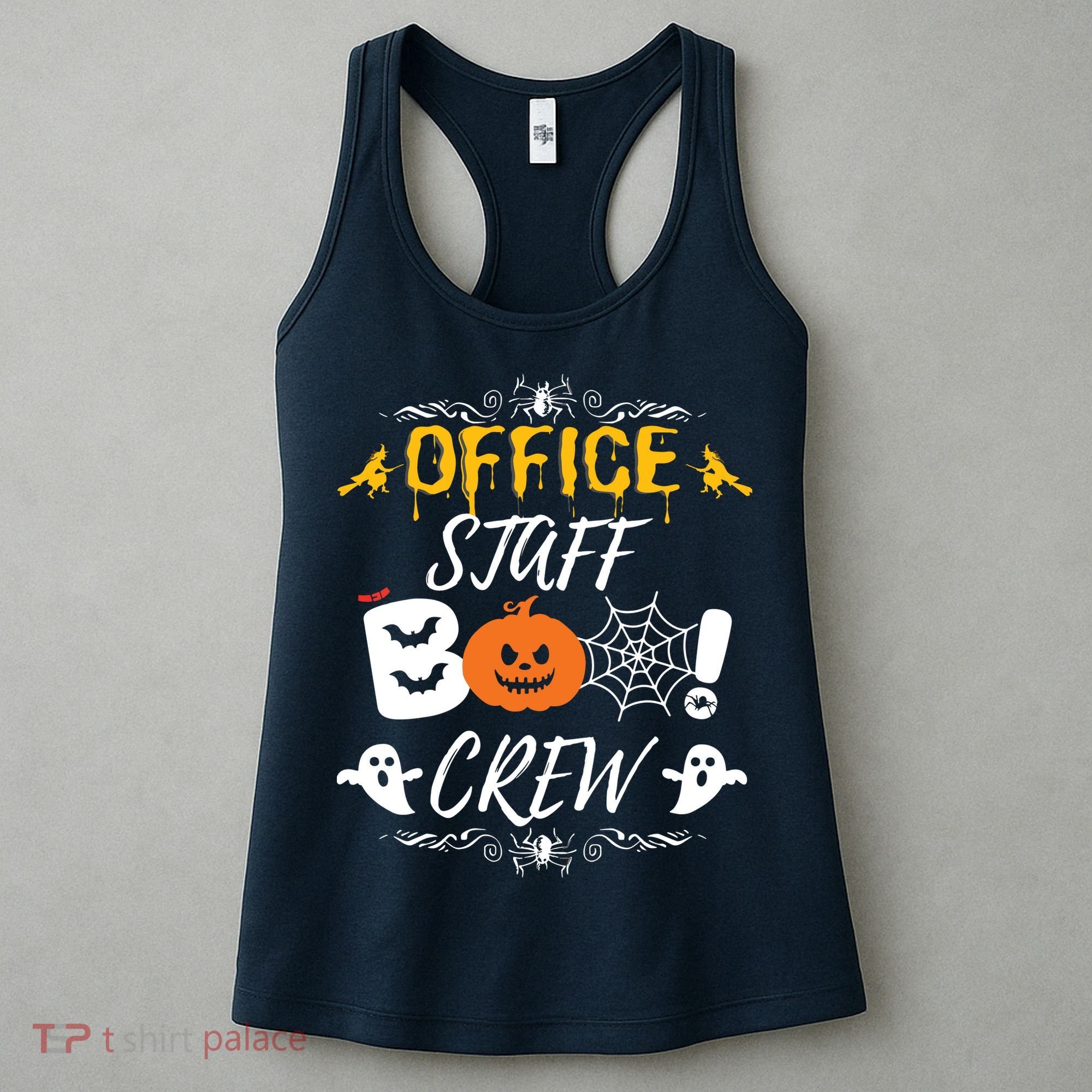 Office Staff Boo Crew Funny Halloween Matching Costume Women's Tank Top
