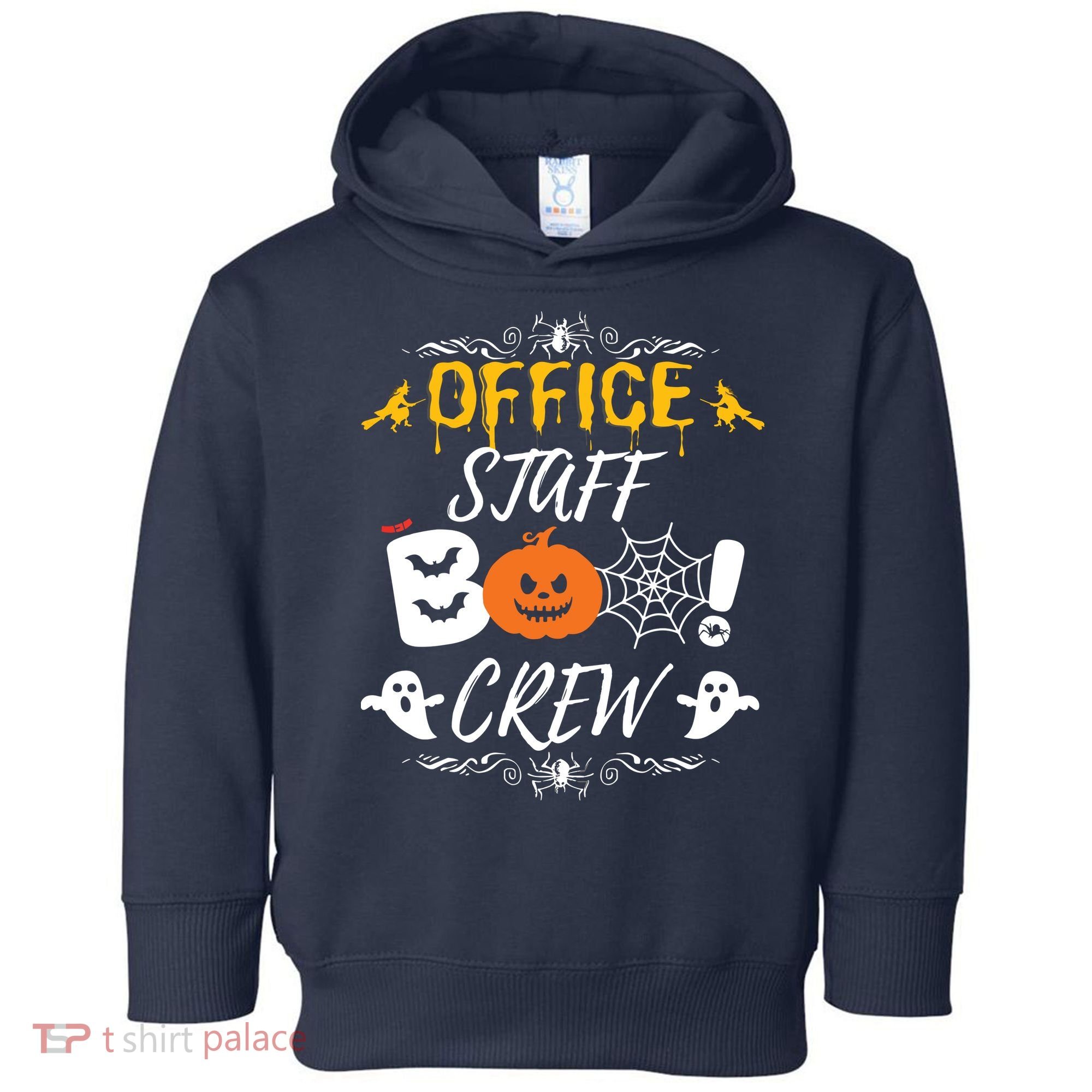 Office Staff Boo Crew Funny Halloween Matching Costume Toddler Hoodie