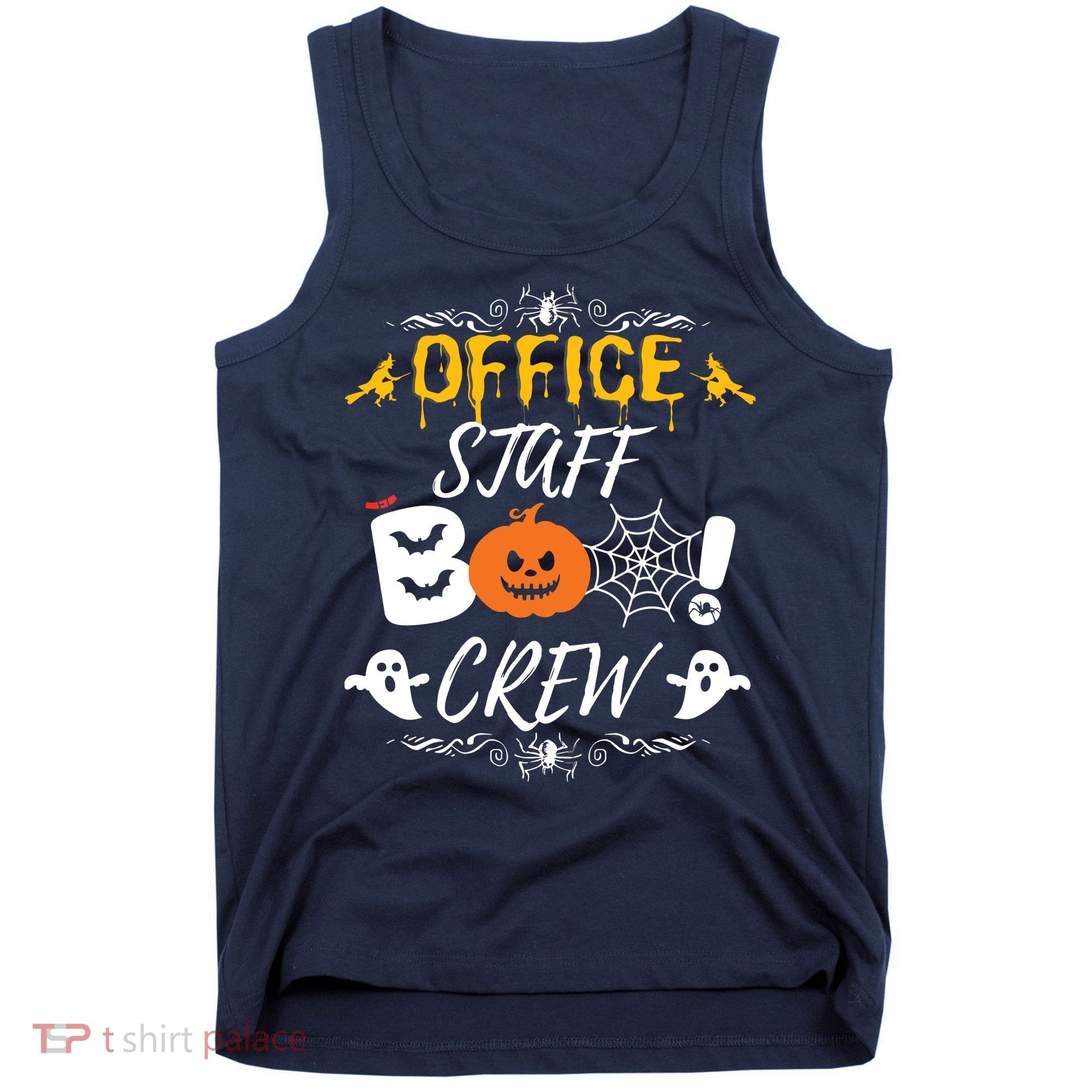 Office Staff Boo Crew Funny Halloween Matching Costume Tank Top