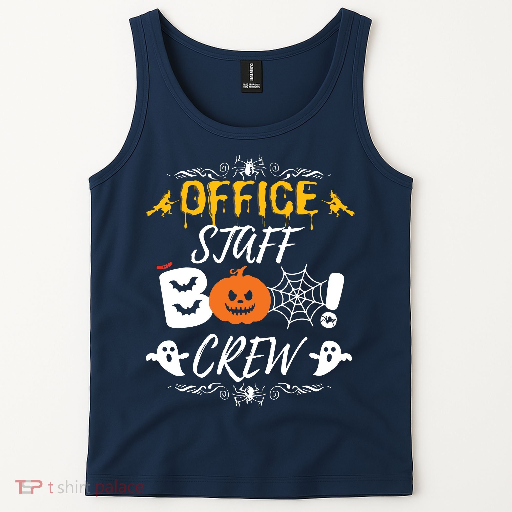 Office Staff Boo Crew Funny Halloween Matching Costume Tank Top