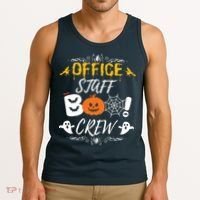 Office Staff Boo Crew Funny Halloween Matching Costume Tank Top thumb 3