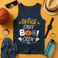 Office Staff Boo Crew Funny Halloween Matching Costume Tank Top thumb 4
