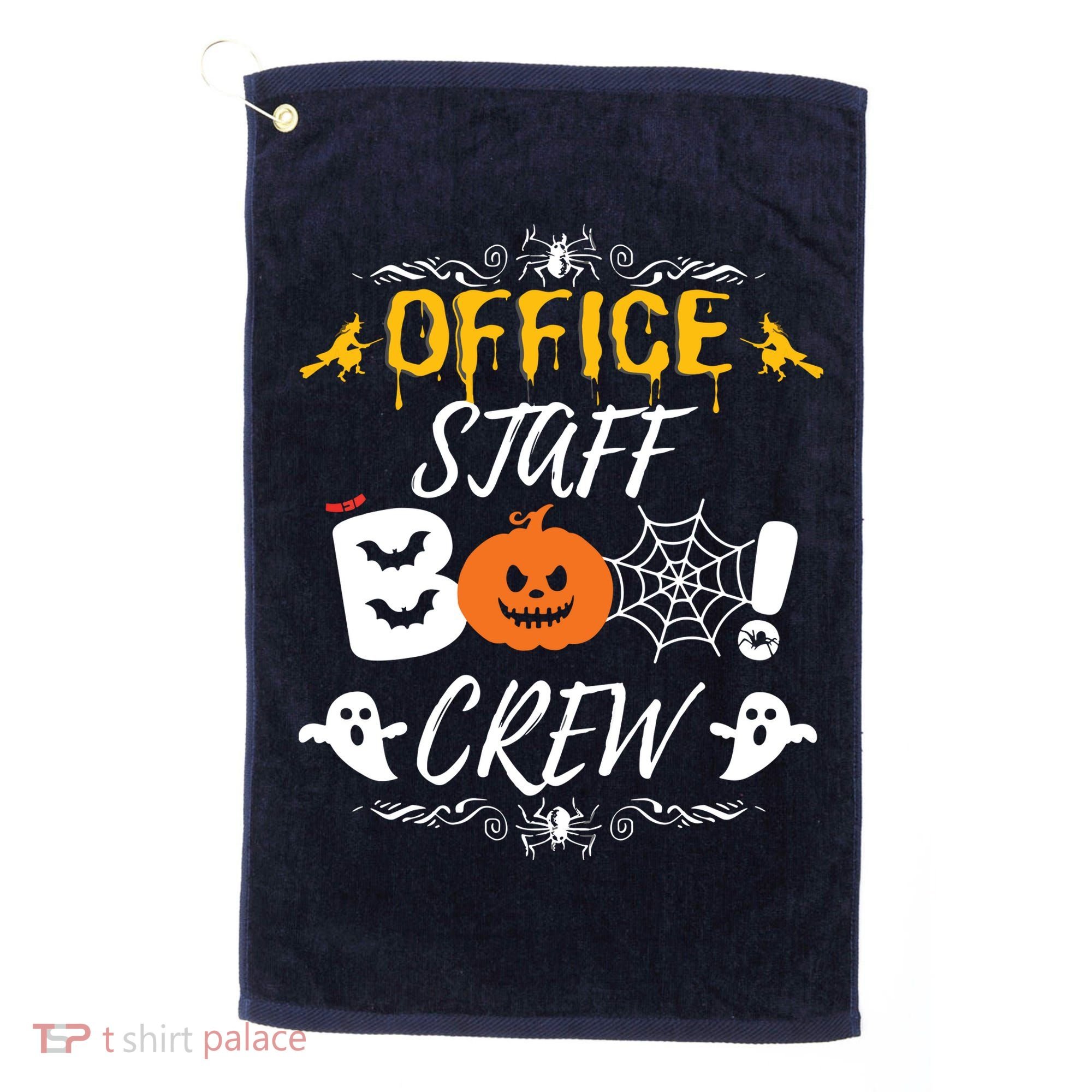 Office Staff Boo Crew Funny Halloween Matching Costume Golf Towel