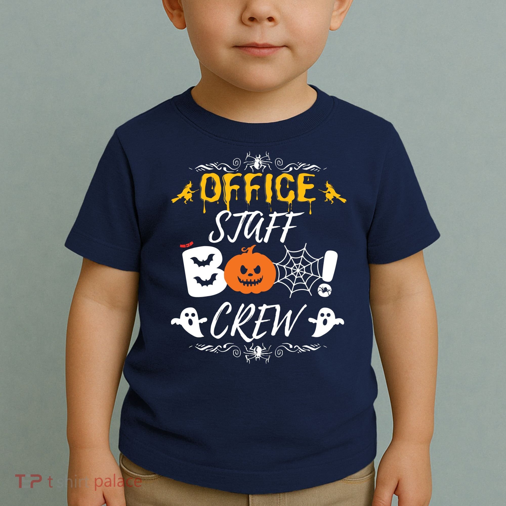 Office Staff Boo Crew Funny Halloween Matching Costume Toddler T-Shirt
