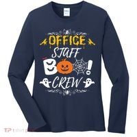Office Staff Boo Crew Funny Halloween Matching Costume Women's Long Sleeve Shirt thumb 0