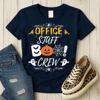 Office Staff Boo Crew Funny Halloween Matching Costume Women's T-Shirt thumb 3