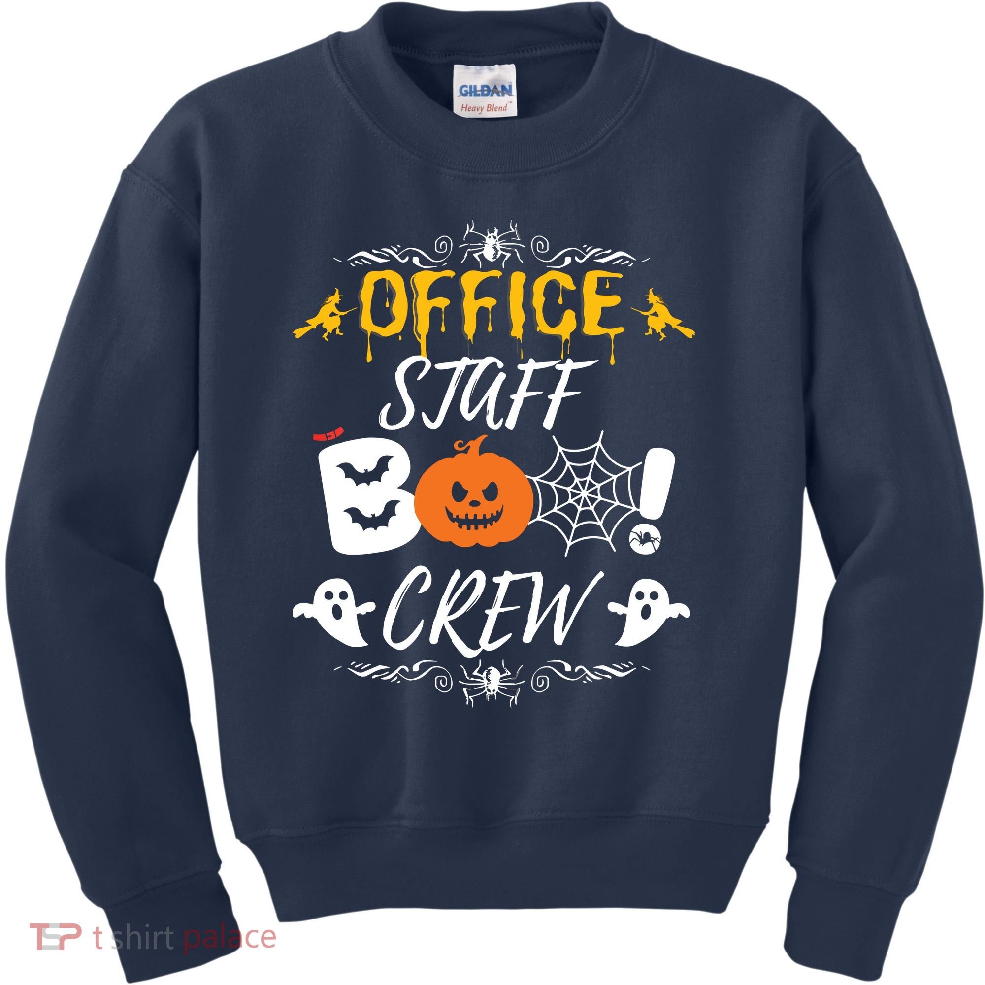 Office Staff Boo Crew Funny Halloween Matching Costume Kids Sweatshirt
