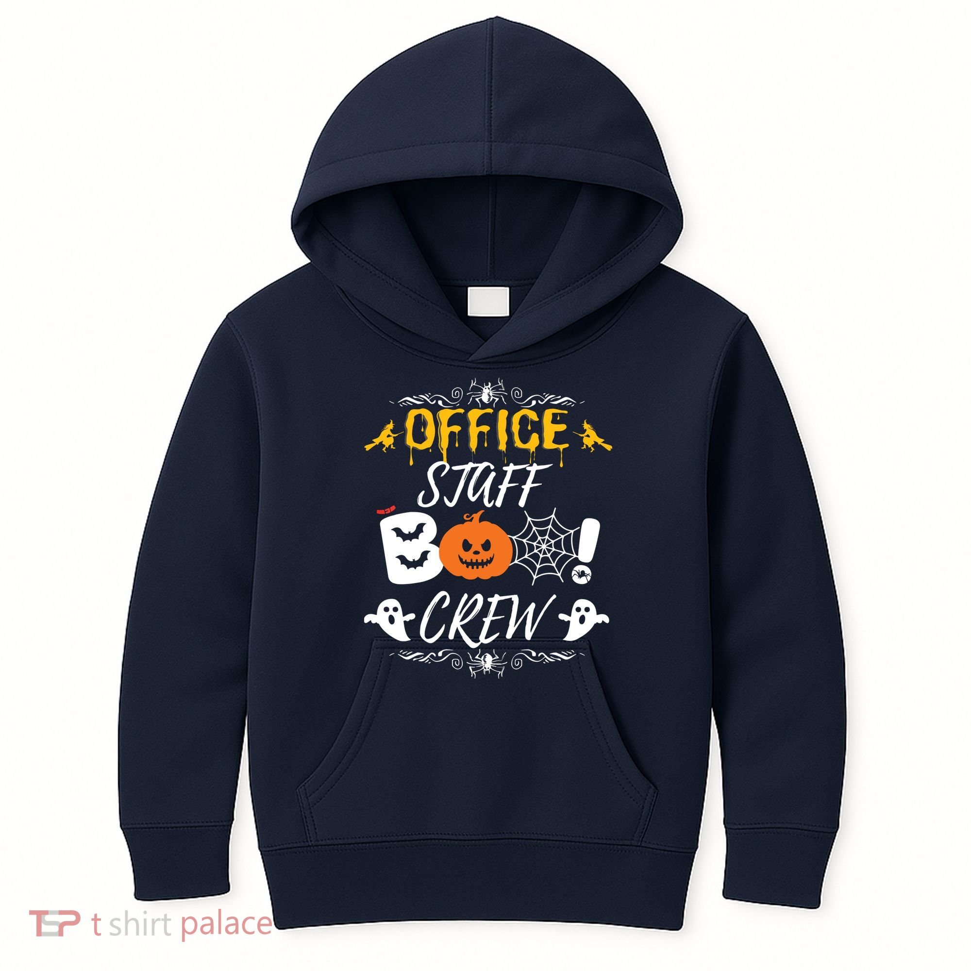 Office Staff Boo Crew Funny Halloween Matching Costume Kids Hoodie