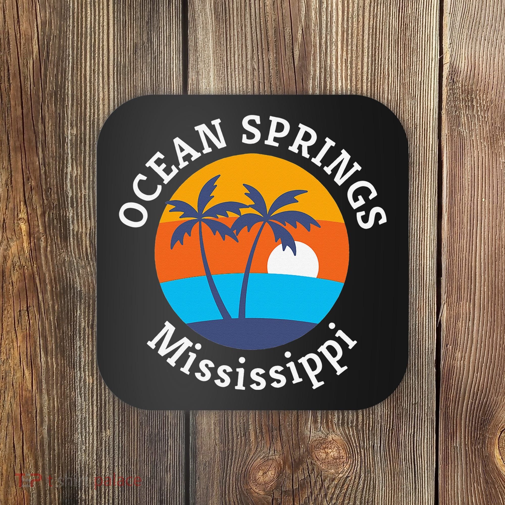 Ocean Springs Beach Mississippi Summer Vacation Souvenir Coaster