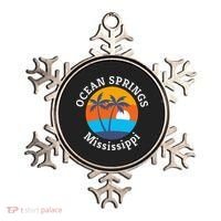 Ocean Springs Beach Mississippi Summer Vacation Souvenir Ornament thumb 0