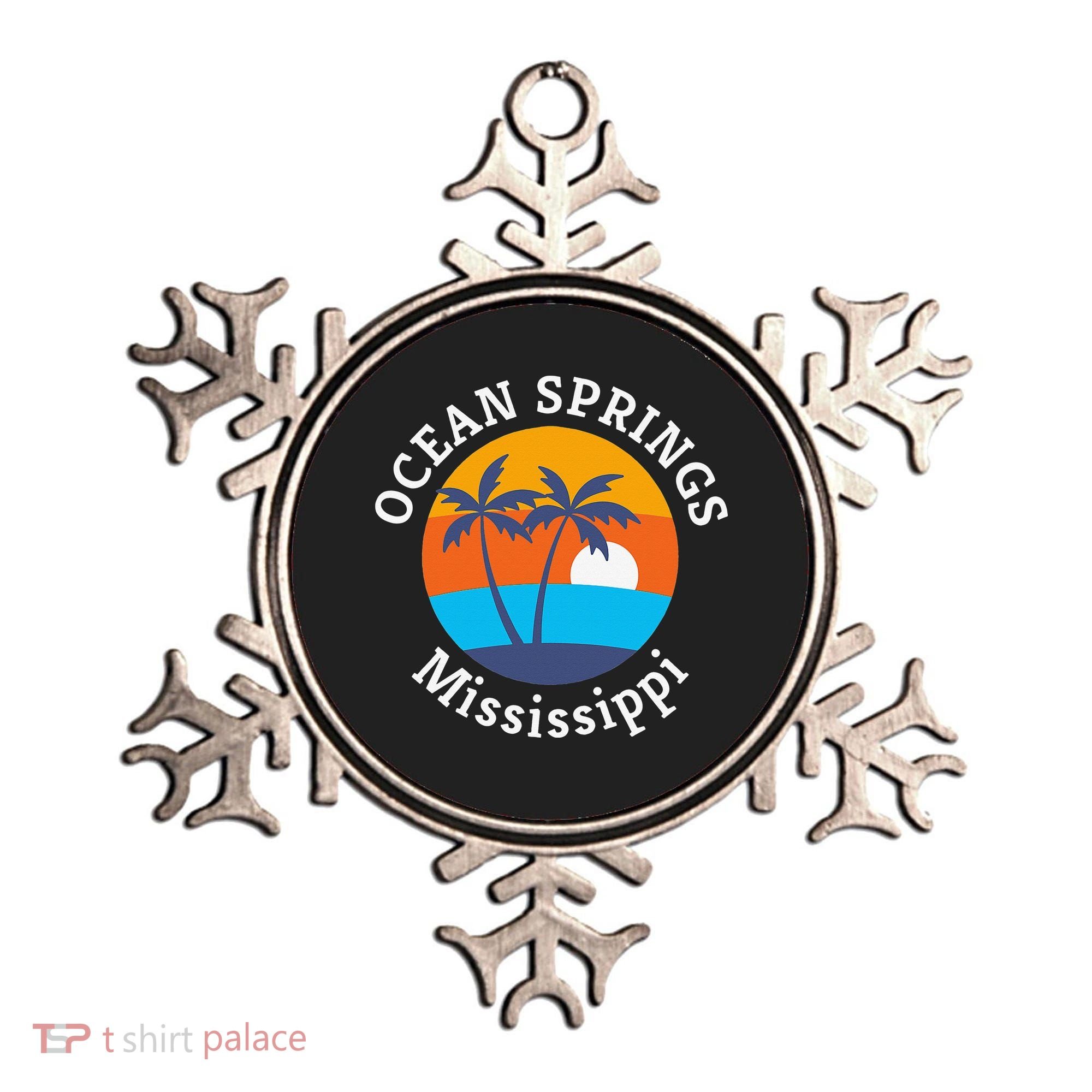 Ocean Springs Beach Mississippi Summer Vacation Souvenir Ornament