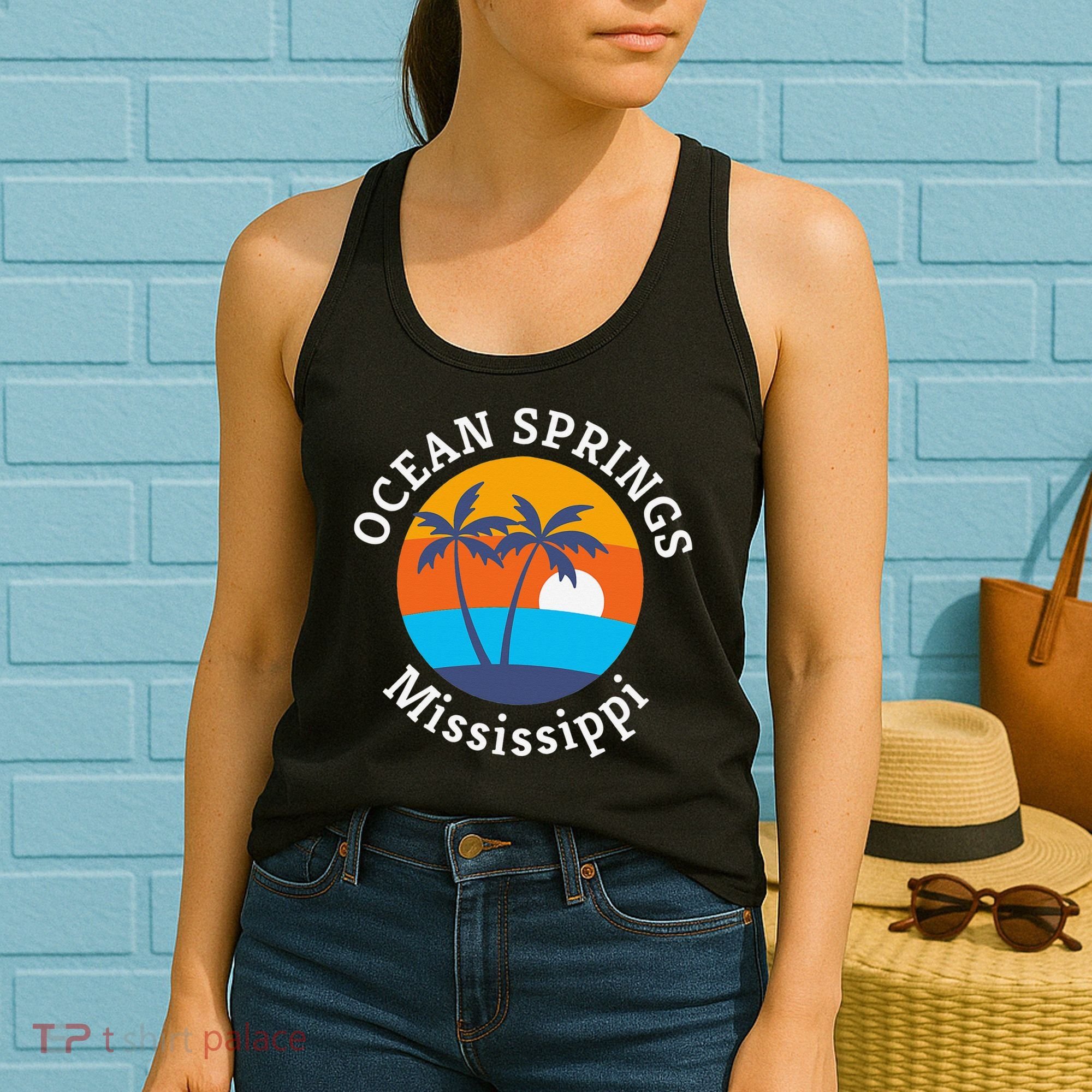 Ocean Springs Beach Mississippi Summer Vacation Souvenir Women's Tank Top