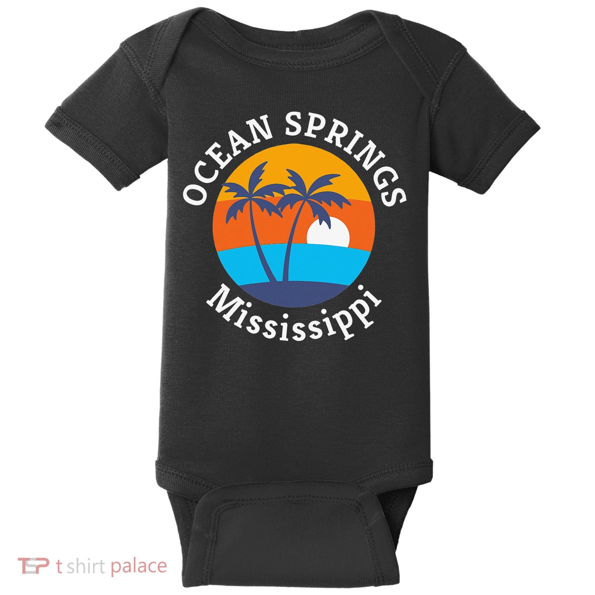 Ocean Springs Beach Mississippi Summer Vacation Souvenir Baby Bodysuit