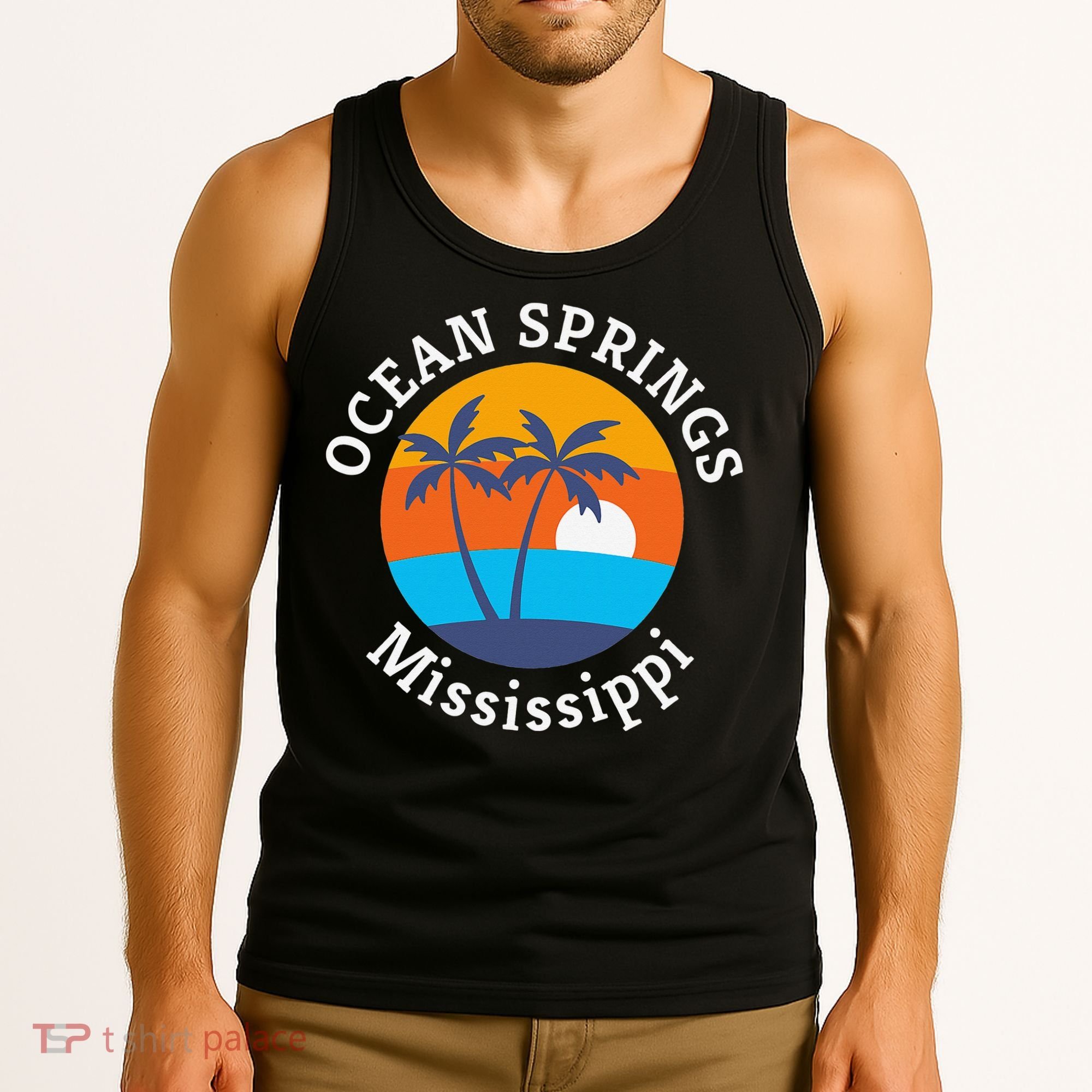 Ocean Springs Beach Mississippi Summer Vacation Souvenir Tank Top