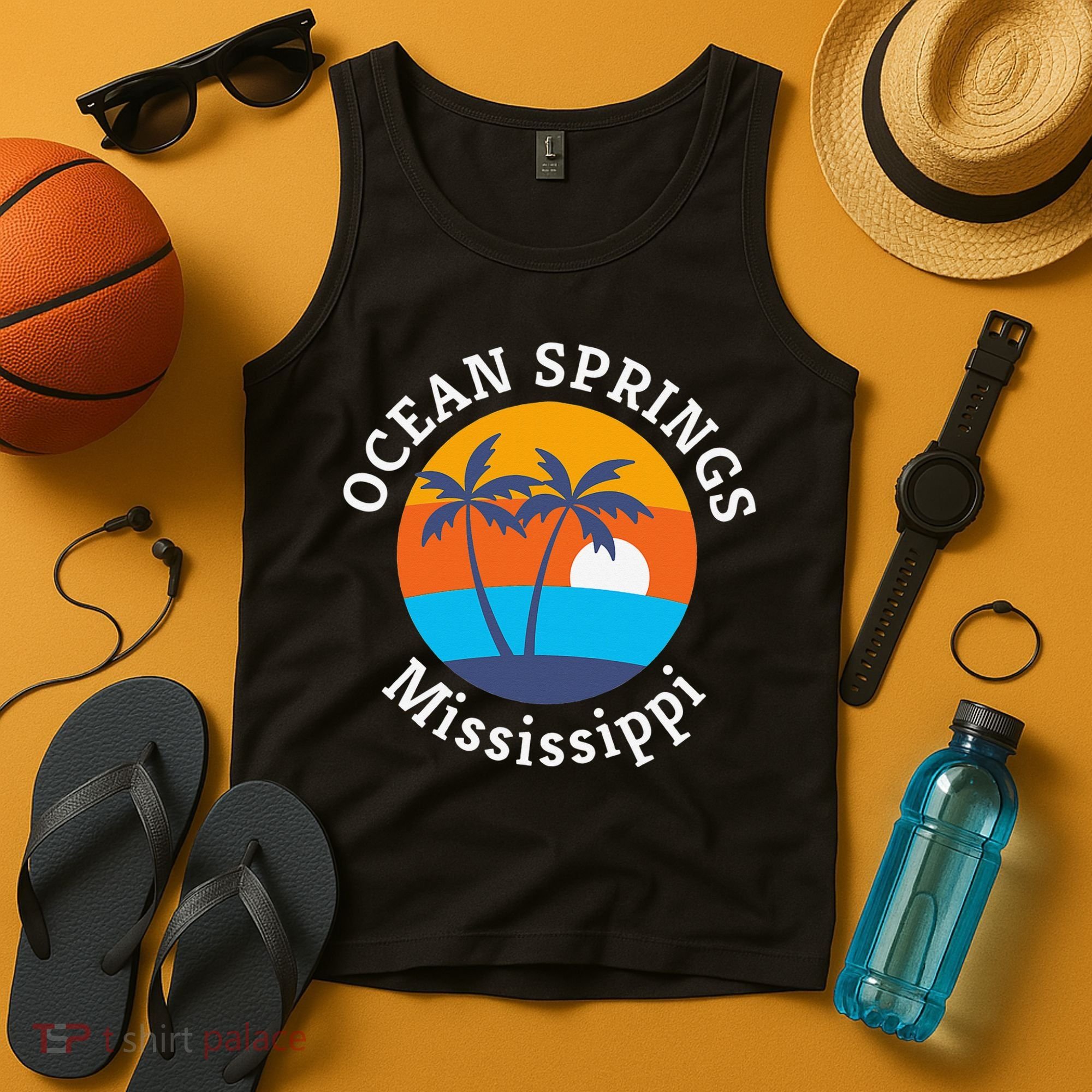 Ocean Springs Beach Mississippi Summer Vacation Souvenir Tank Top