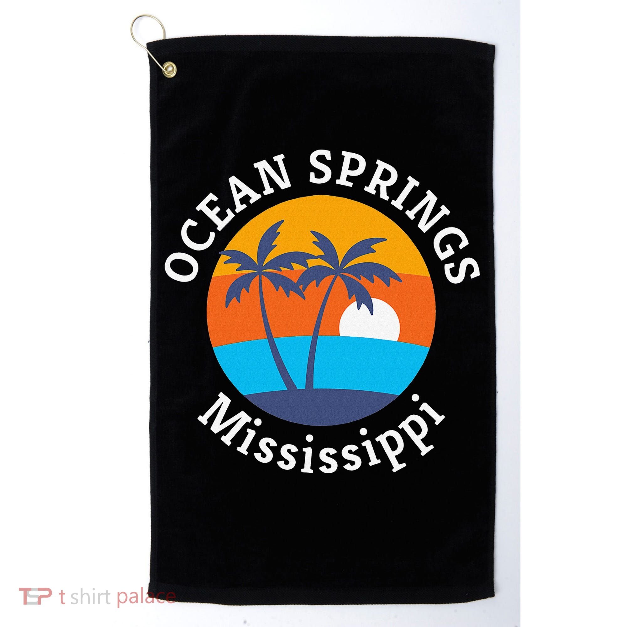 Ocean Springs Beach Mississippi Summer Vacation Souvenir Golf Towel