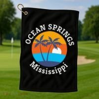 Ocean Springs Beach Mississippi Summer Vacation Souvenir Golf Towel thumb 1