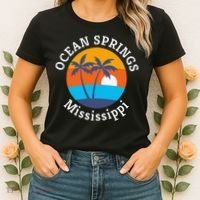 Ocean Springs Beach Mississippi Summer Vacation Souvenir Women's T-Shirt thumb 2