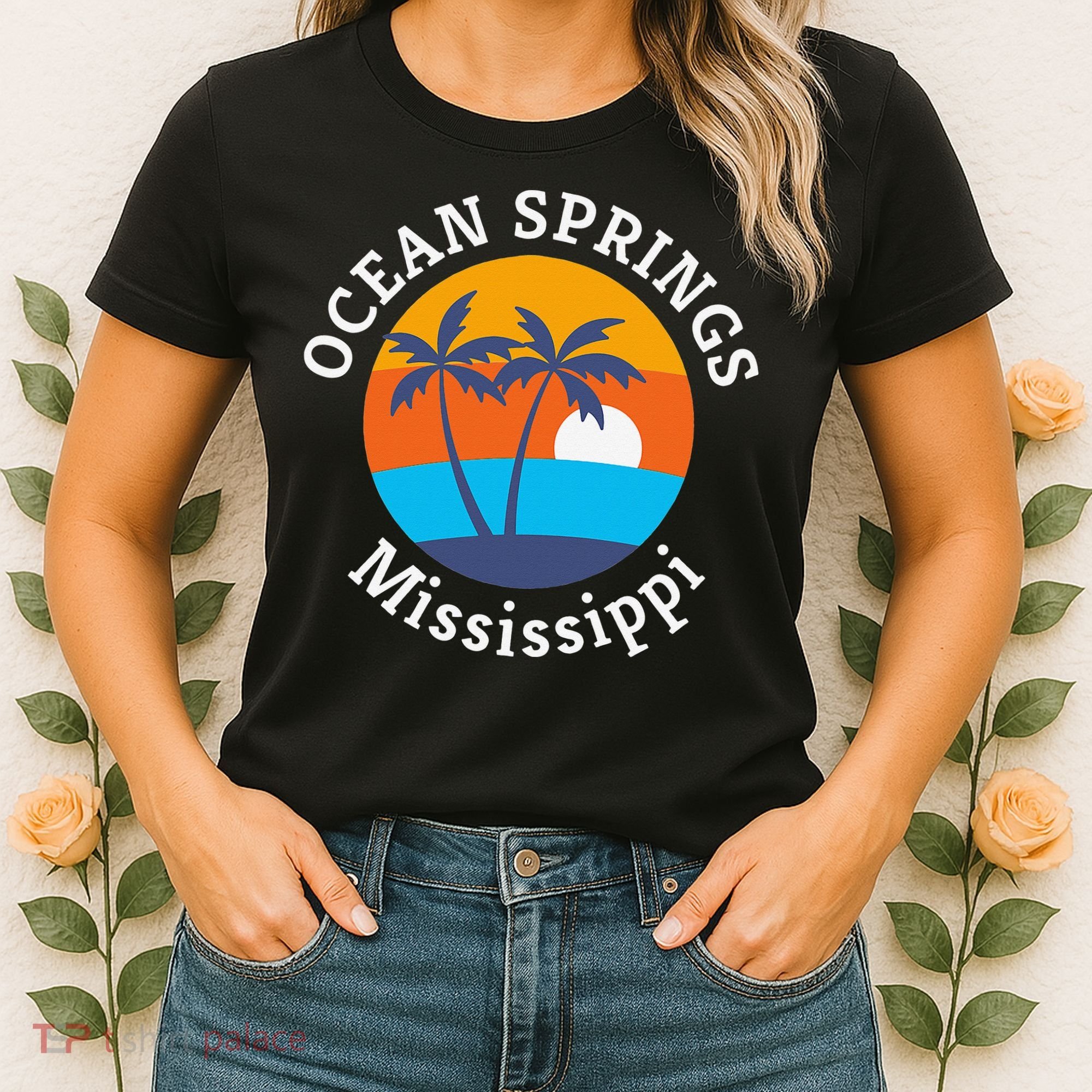 Ocean Springs Beach Mississippi Summer Vacation Souvenir Women's T-Shirt