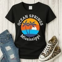 Ocean Springs Beach Mississippi Summer Vacation Souvenir Women's T-Shirt thumb 3