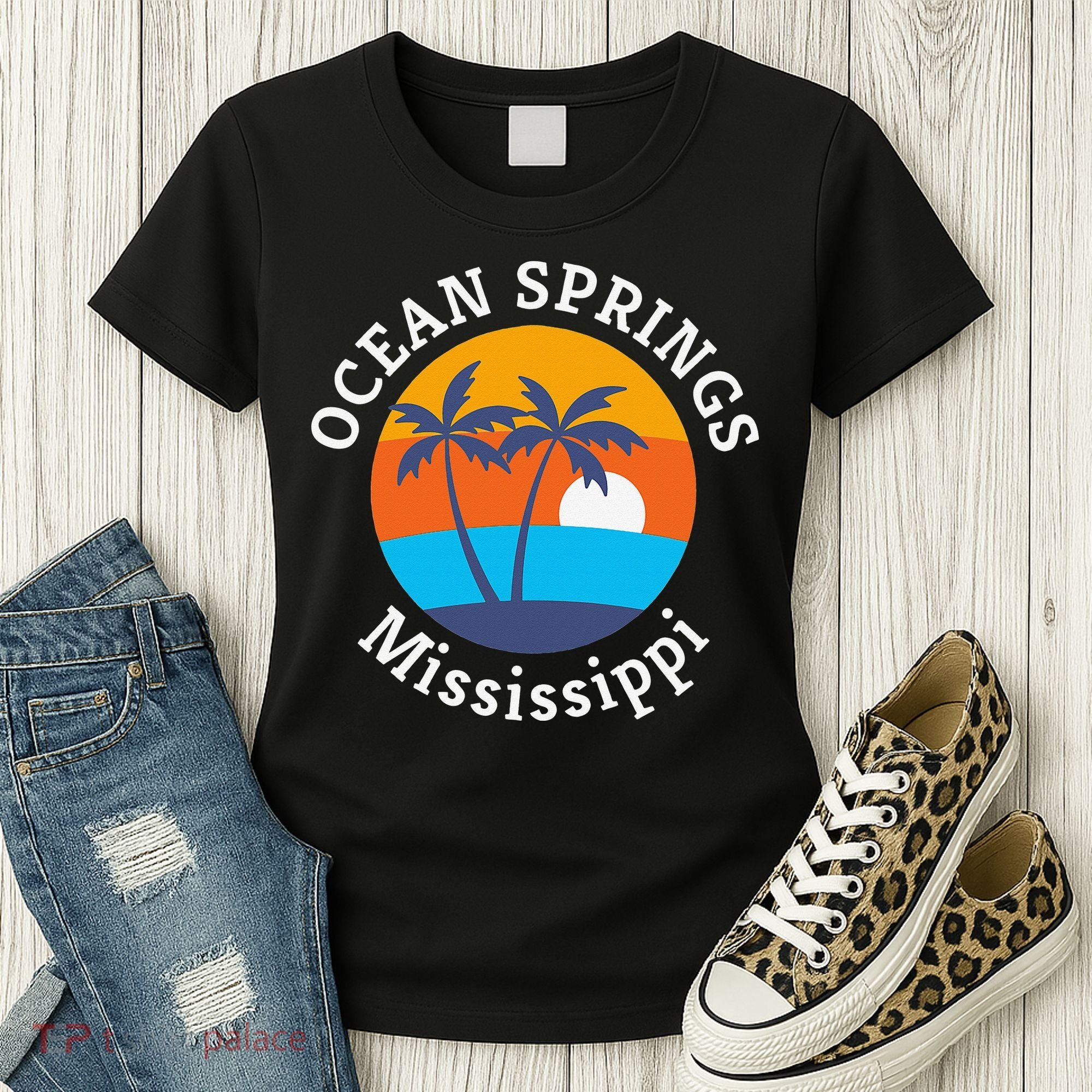 Ocean Springs Beach Mississippi Summer Vacation Souvenir Women's T-Shirt