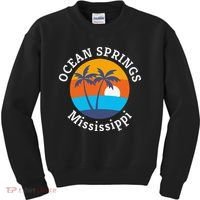 Ocean Springs Beach Mississippi Summer Vacation Souvenir Kids Sweatshirt thumb 0