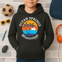 Ocean Springs Beach Mississippi Summer Vacation Souvenir Kids Hoodie thumb 2