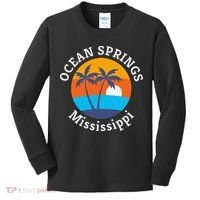 Ocean Springs Beach Mississippi Summer Vacation Souvenir Kids Long Sleeve Shirt thumb 0