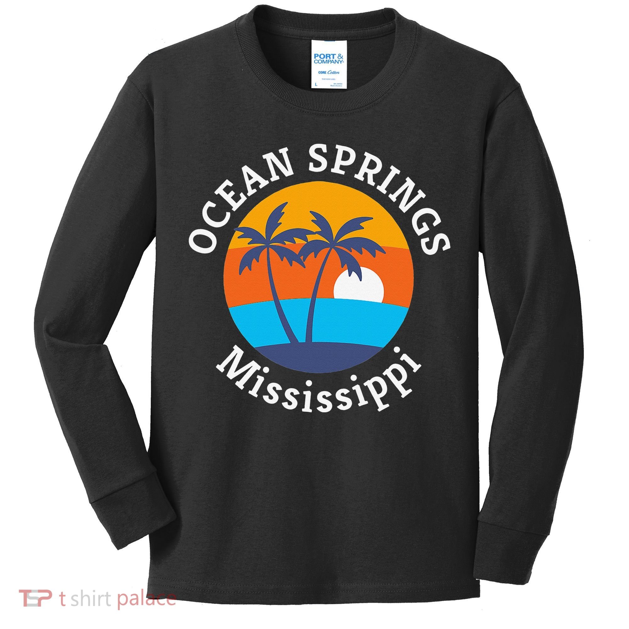 Ocean Springs Beach Mississippi Summer Vacation Souvenir Kids Long Sleeve Shirt