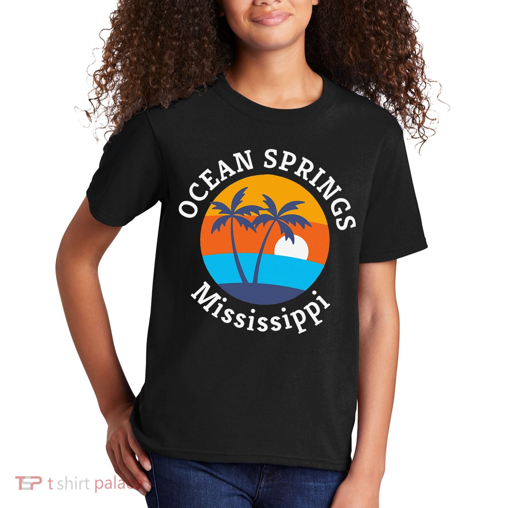 Ocean Springs Beach Mississippi Summer Vacation Souvenir Kids T-Shirt