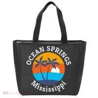 Ocean Springs Beach Mississippi Summer Vacation Souvenir Tote Bag thumb 0