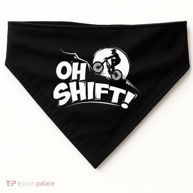 Oh Shift! Bicycle Gift For Bike Riders & Cyclists USA-Made Doggie Bandana