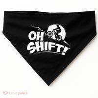 Oh Shift! Bicycle Gift For Bike Riders & Cyclists USA-Made Doggie Bandana thumb 0