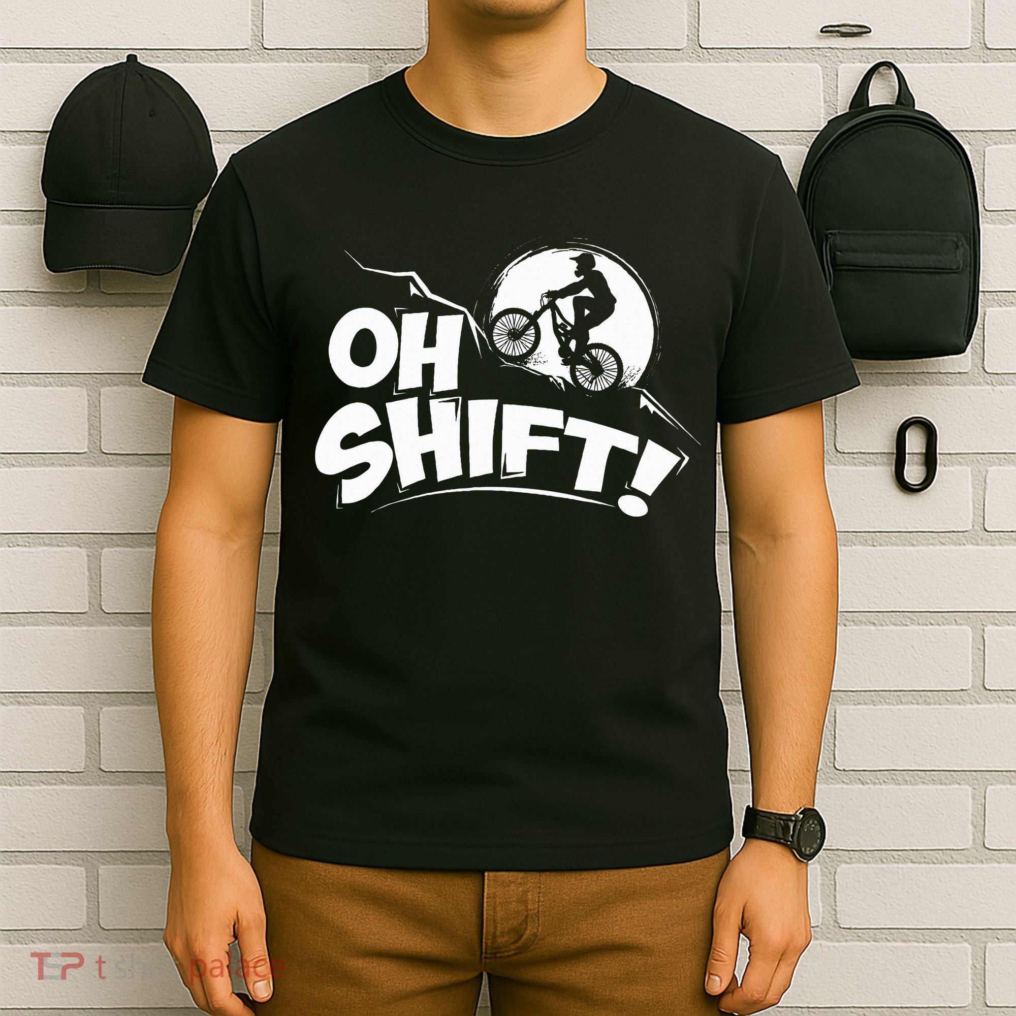 Oh Shift! Bicycle Gift For Bike Riders & Cyclists T-Shirt