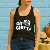 Oh Shift! Bicycle Gift For Bike Riders & Cyclists Women's Tank Top thumb 2