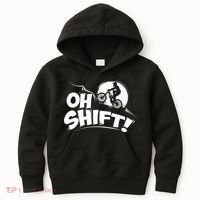Oh Shift! Bicycle Gift For Bike Riders & Cyclists Kids Hoodie thumb 0