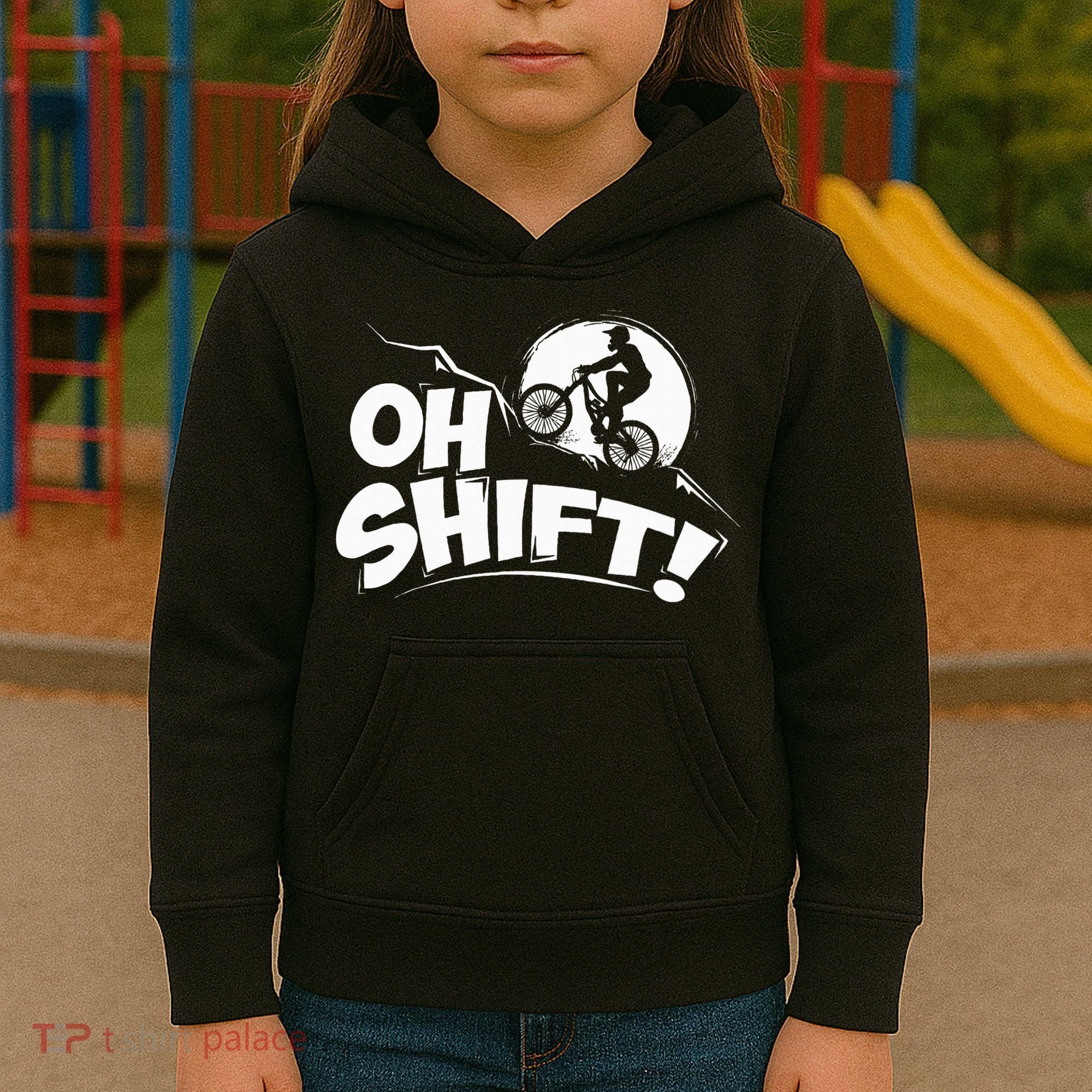 Oh Shift! Bicycle Gift For Bike Riders & Cyclists Kids Hoodie