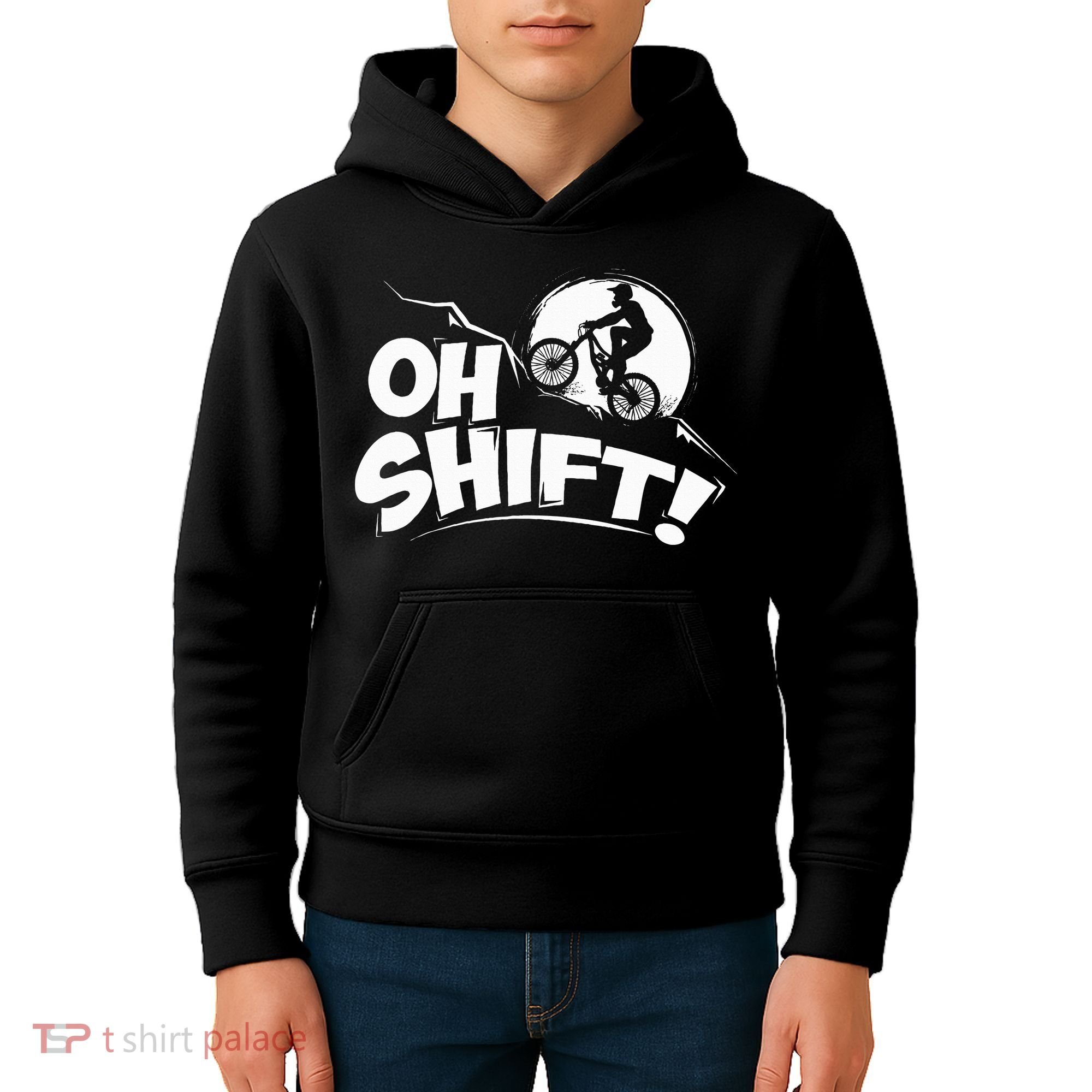 Oh Shift! Bicycle Gift For Bike Riders & Cyclists Kids Hoodie