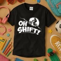 Oh Shift! Bicycle Gift For Bike Riders & Cyclists Kids T-Shirt thumb 3