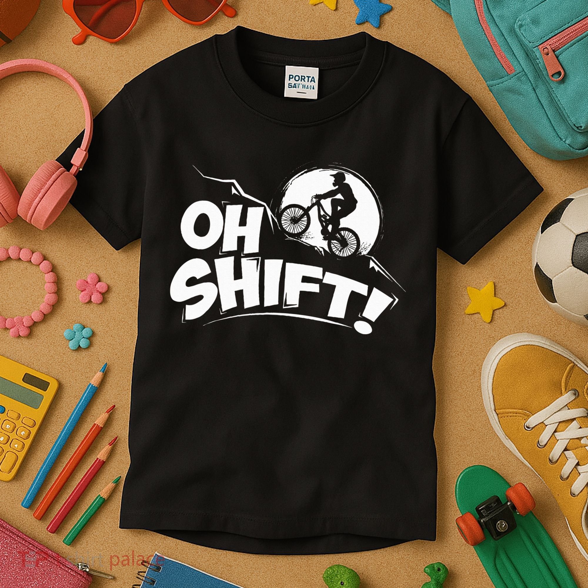 Oh Shift! Bicycle Gift For Bike Riders & Cyclists Kids T-Shirt