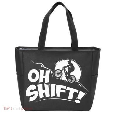 Oh Shift! Bicycle Gift For Bike Riders & Cyclists Tote Bag