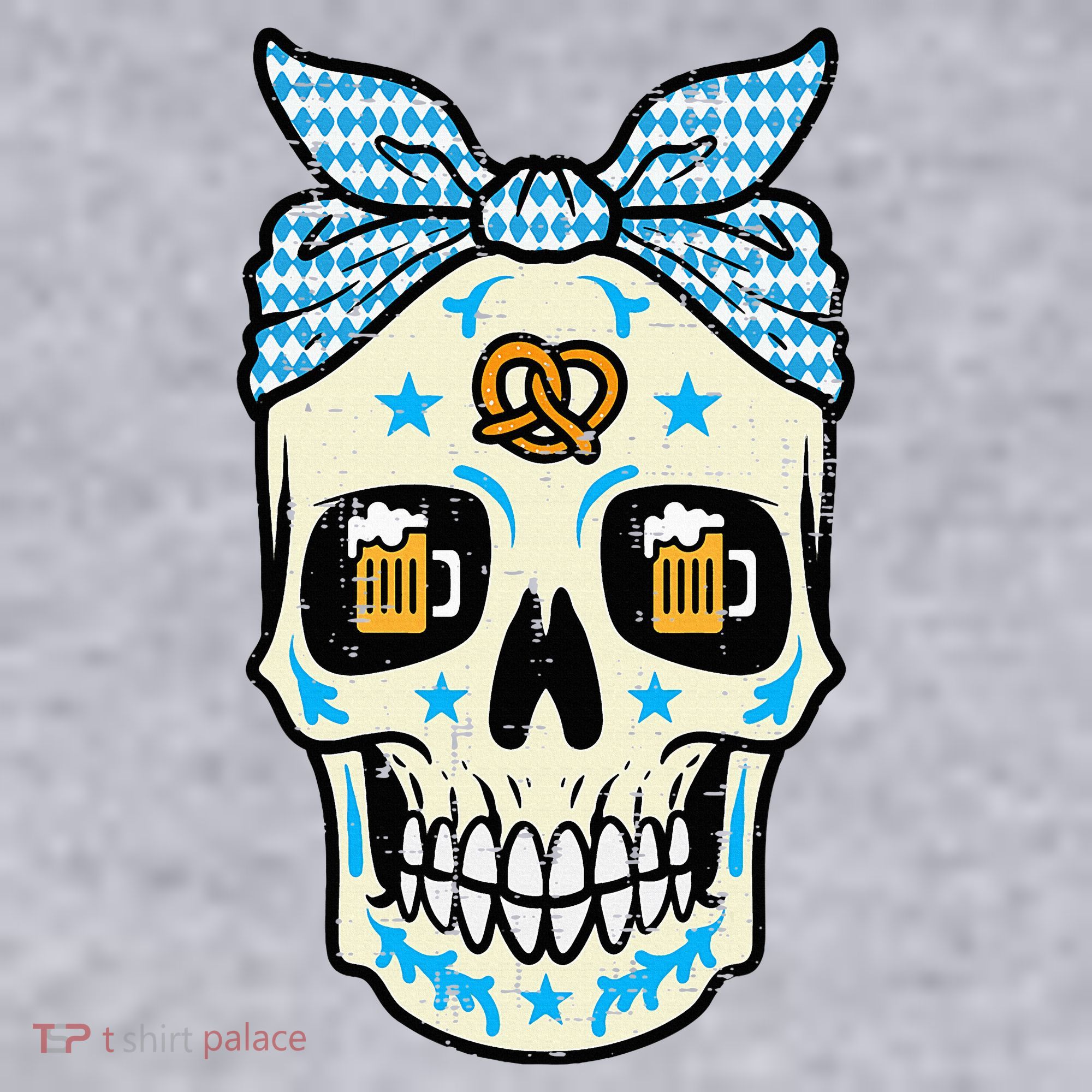 Oktoberfest Skull Bandana German Bavarian Festival Mom Women's Sweatshirt
